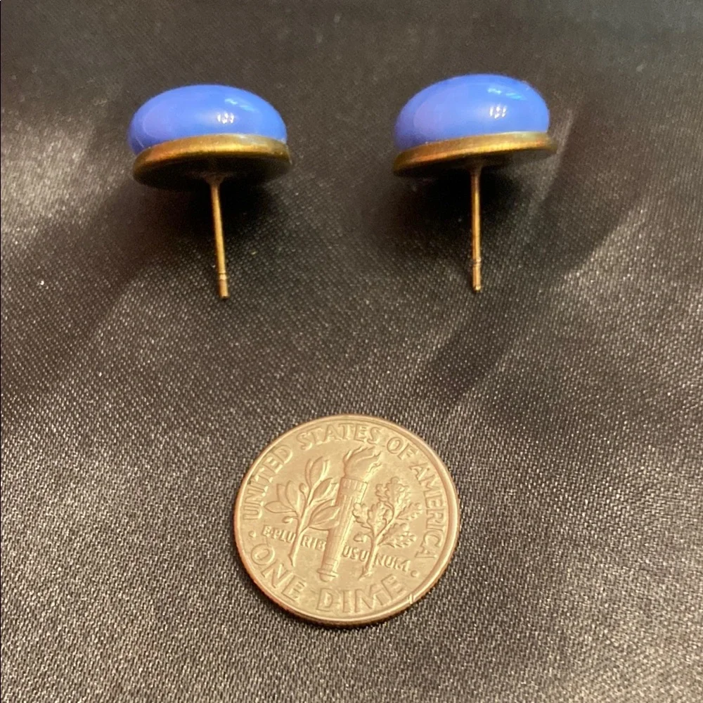 Blue Large Stud Earrings - Picture 3 of 3